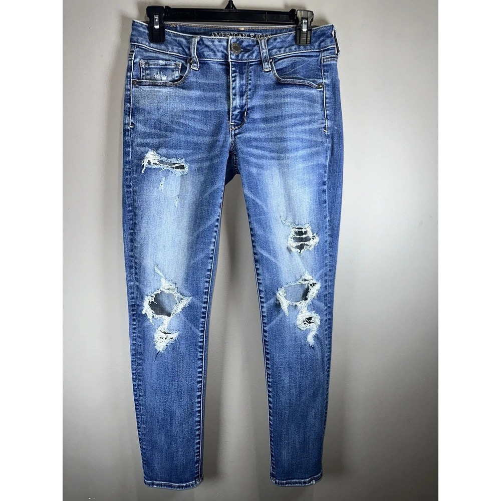 American Eagle Jeans Super Stretch X Skinny Blue Women Size 6 Regular